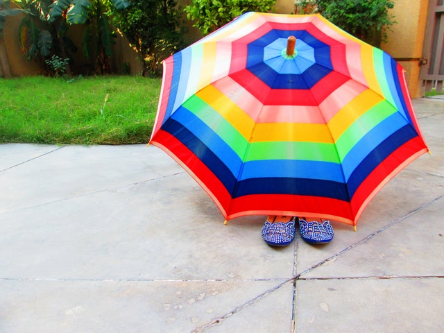 farebný dáždnik